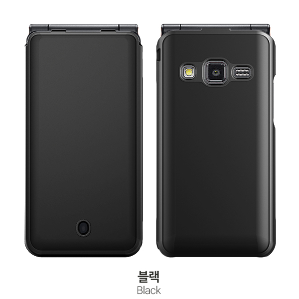 [피쳐폰] 폴더폰 LG X100 SF블랙하드케이스 