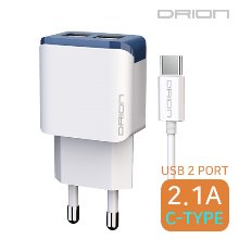 드리온 C타입 가정용충전기 USB2구 2.1A 