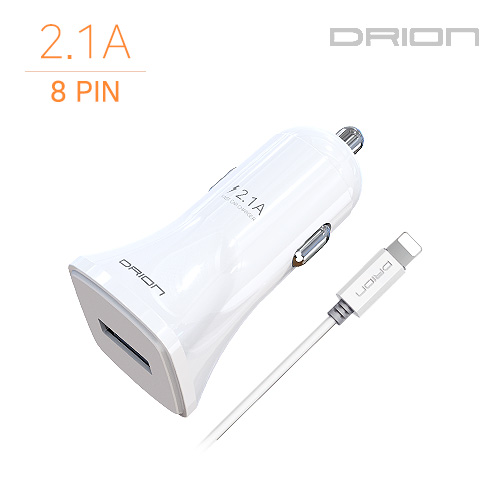 드리온 8핀 차량용충전기 USB 1구 2.1A / DR-CC1-211 