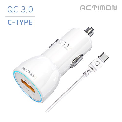 엑티몬 C타입 고속 차량용충전기 USB 1구 QC 3.0 /MON-CQ1-301-CP 