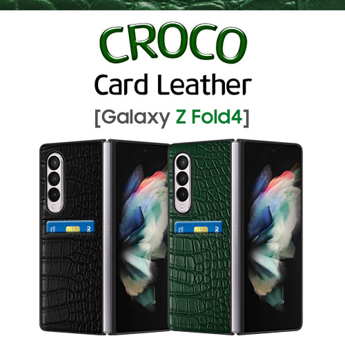 [포미셀] NEW 크로커 카드 레더 케이스 갤럭시Z 폴드4(F936)