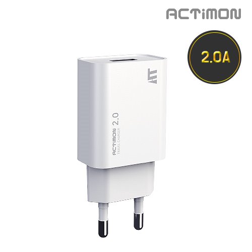  엑티몬 USB1구 충전기 2.0A 가정용 충전기(케이블 미포함) 