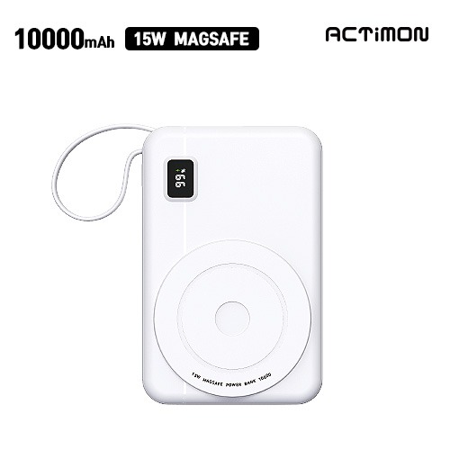 엑티몬 고속 맥세이프 보조배터리 10000mAh(C타입 케이블포함)/MON-MAG-15W-10000 