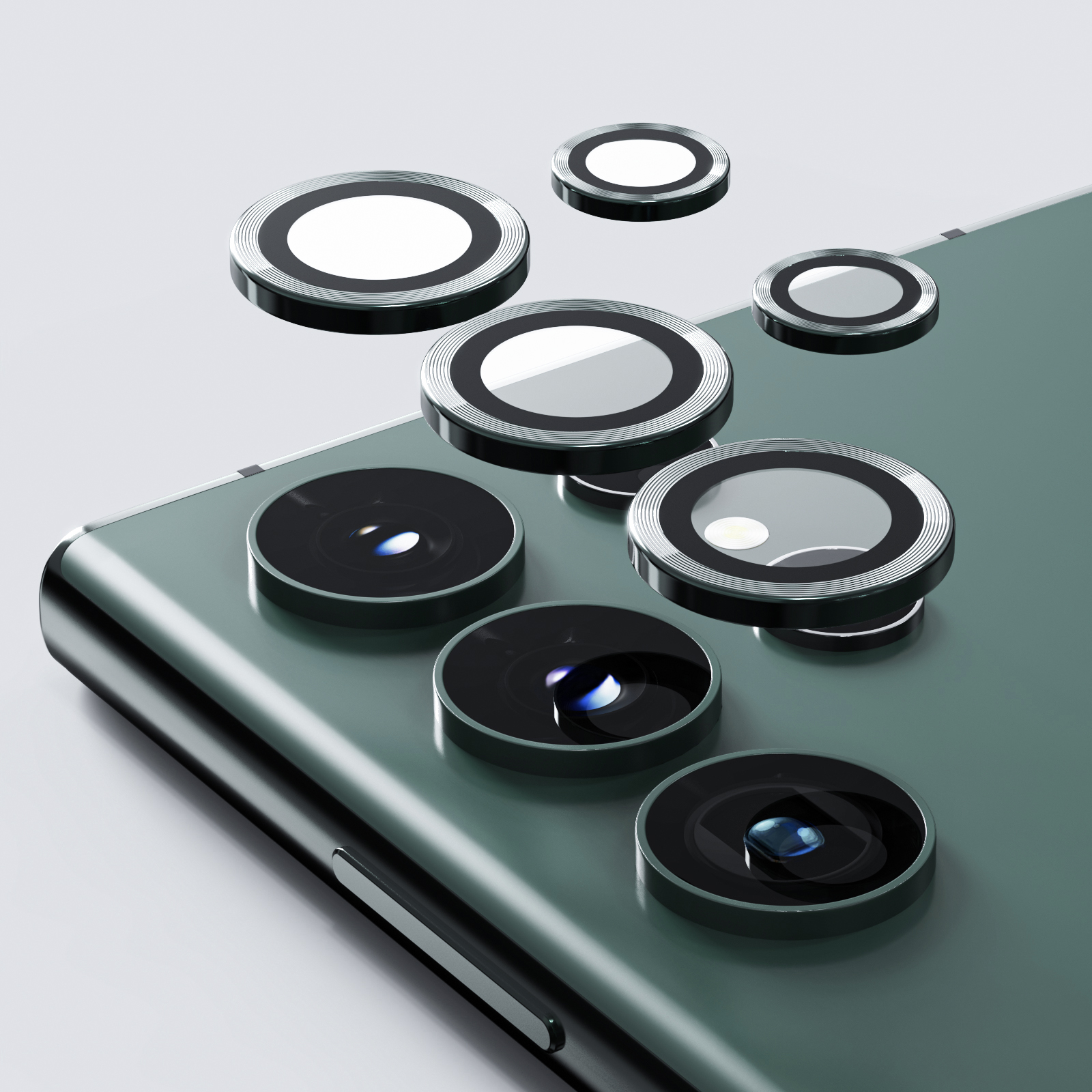 하이온 카메라 렌즈 개별 풀커버 강화유리 보호필름 (2SET) 갤럭시 S23 울트라(S918)