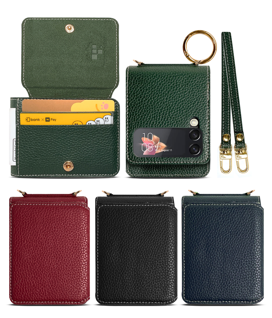 맥스 어반 레더 카드 스트랩 케이스 갤럭시Z플립7(F766)