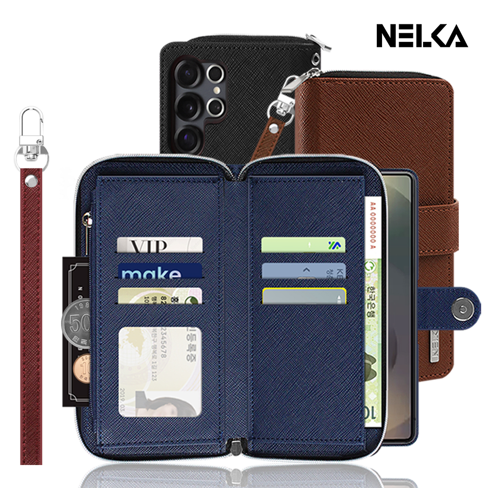 넬카 리브 지퍼 다이어리 갤럭시S25FE(S731)